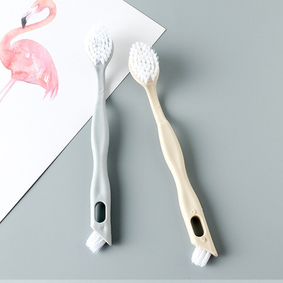 H516 Long handle Two-sided Soft fur Wash Xieshua laundry Shoe brush Wash shoes clean shoe brush shoes Cleaning brush