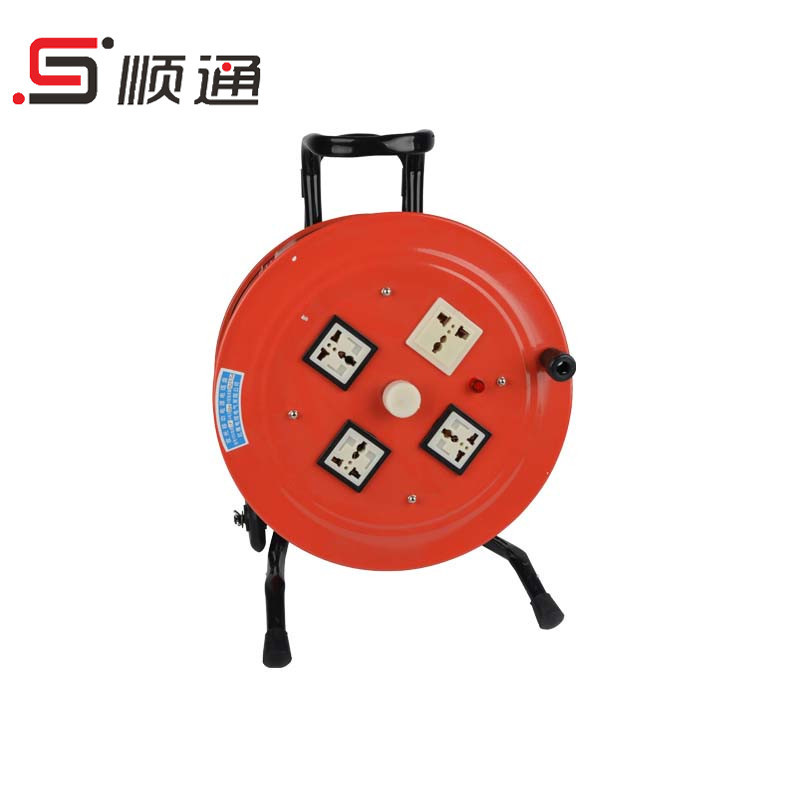 新品 2*2.5㎡移动电缆盘带漏电保护拖线盘 卷线盘手提线缆盘30米