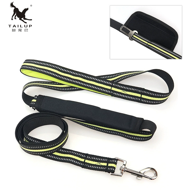 Трансграничный специальный многофункциональный светоотражающий ремень, тяговый трос для домашних животных, регулируемый ремень безопасности для собак двойного назначения, прямые продажи