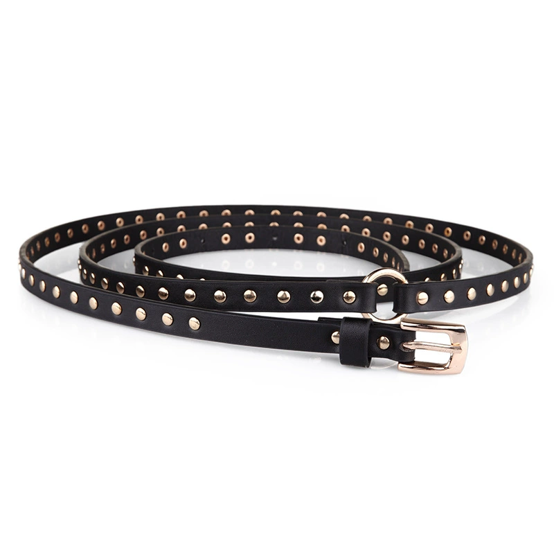 (Cross-border trading), fashionable black extra-long belt, European style, punk style