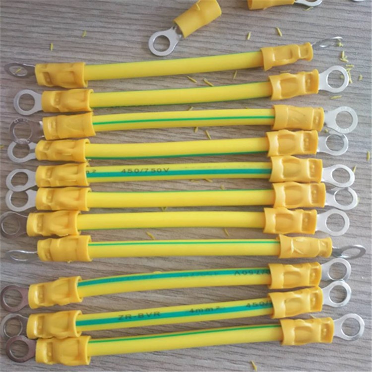 电线加工法兰跨接线电气设备接地线现货16平方接地线