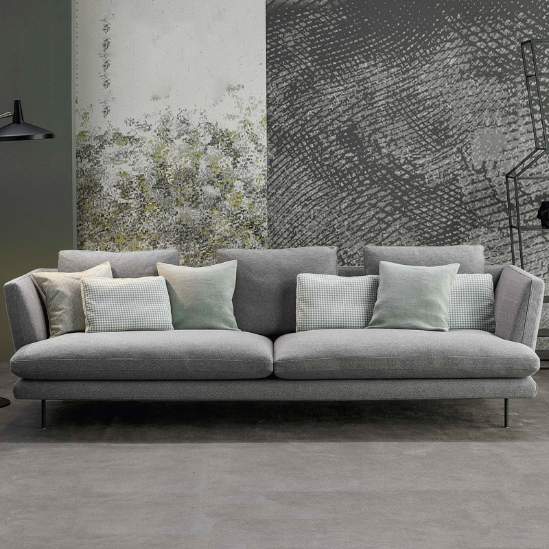 Yihaixuan nórdico moderno muebles tela sofá sala de estar pequeño apartamento combinación simple sofá tela salón sofá