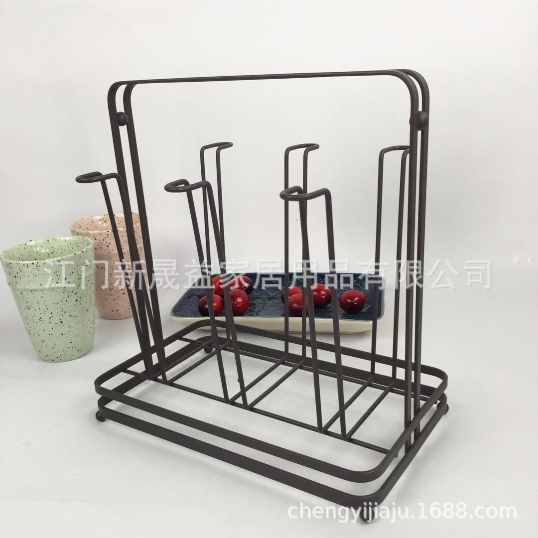 단철 일일 제품 컵 홀더 일본 식료품 건조 컵 거꾸로 컵 홀더 주방 수납 마감 랙