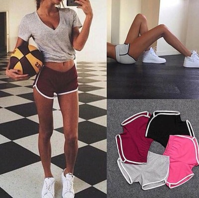 New Cross-Border Foreign Trade Shorts Women's Cotton Shorts Dolphin Hip Line Sports Fitness Style