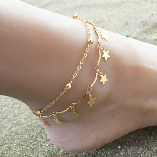 Eurasian Accessory Ankle Charm New Style Fringe Star Ankle Charm Summer Best Selling Women Beach Ankle Chain for Women