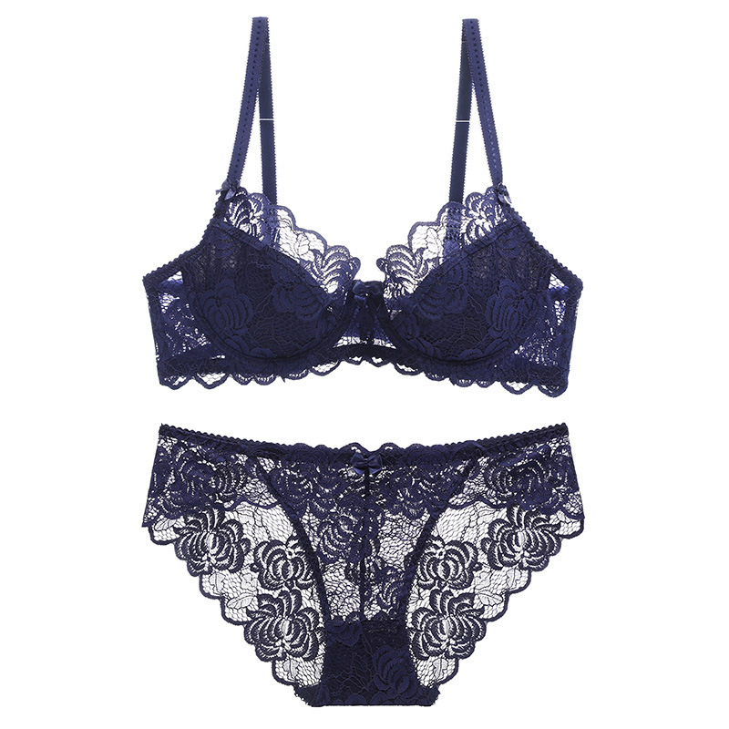 Nueva entrega de una pieza de encaje sexy ropa interior de mujer cómoda delgada más tamaño sujetador traje