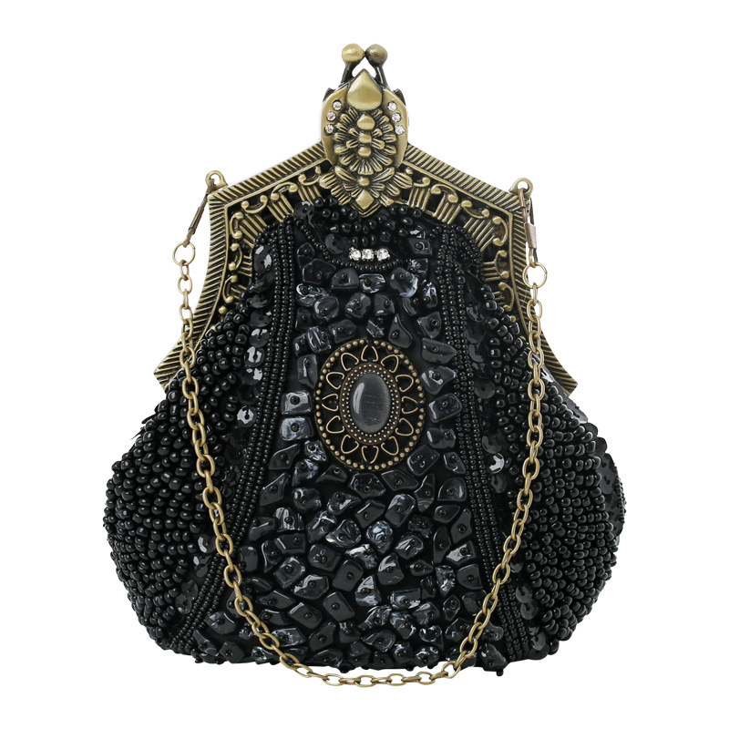 Foreign trade hot retro heavy industry bead embroidery dinner bag chic cheongsam bag gift bag spot hot batch of a generation of hair Foreign trade hot retro heavy industry bead embroidery dinner bag chic cheongsam bag gift bag spot hot batch of a generation of hair