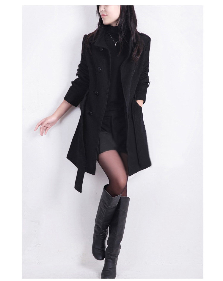 Abbigliamento donna autunno e inverno nuovo cappotto di lana taglia grande cappotto lungo di lana sottile giacca a vento_voghion.com