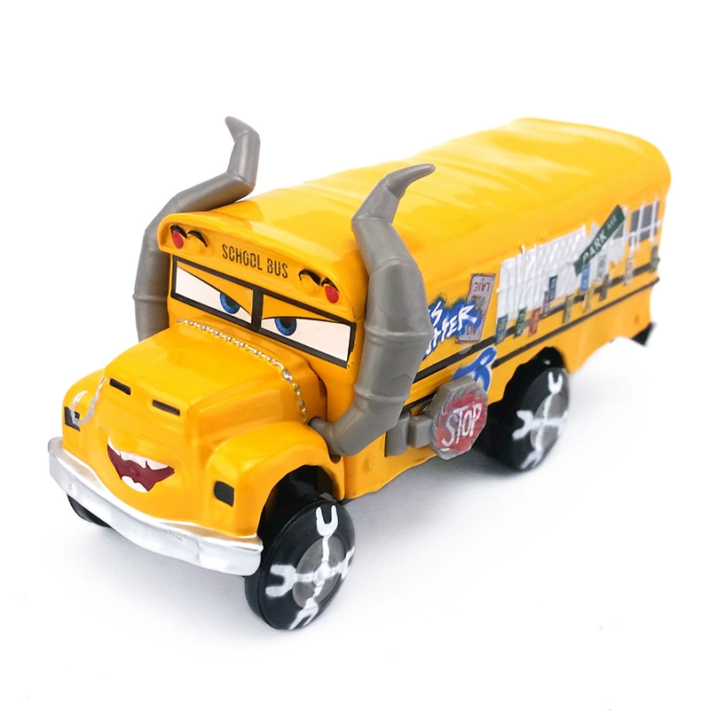 Модель Cars 3: жёлтый школьный автобус с рогами металл