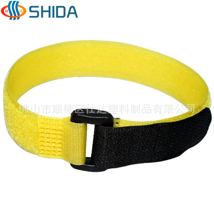 Shida hebilla inversa cinta de velcro nylon color modelo batería correa de velcro flejado Paquete de cable organizador