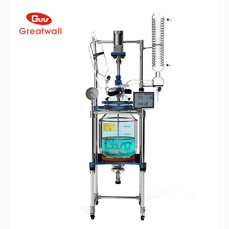 The manufacturer supplies 20L double-layer glass reactor with good…