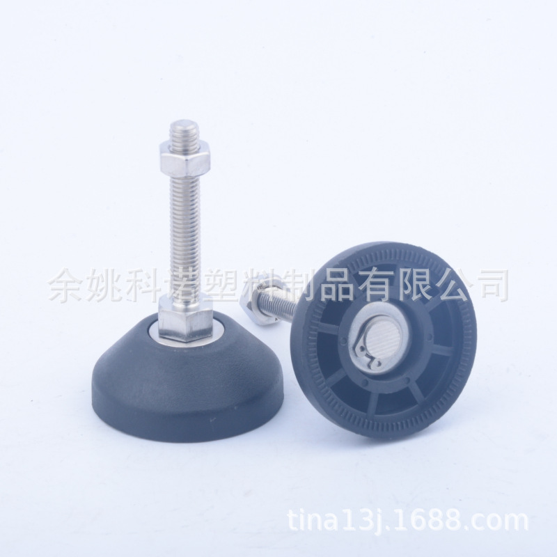 304不锈钢固定脚 底盘尼龙固定调节脚 调节高低脚杯 垂直可调底脚