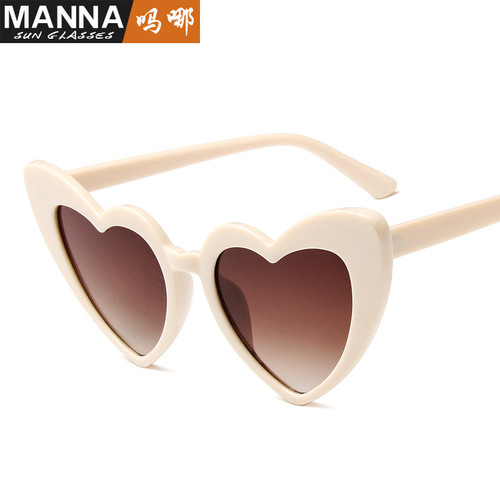 New cross-border fast-selling sunglasses, fashionable love sunglasses, metal hinges, large frame personalized glasses