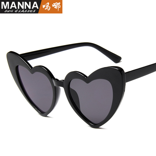 New cross-border fast-selling sunglasses, fashionable love sunglasses, metal hinges, large frame personalized glasses