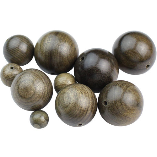 Manufacturer wholesale Sichuan sunken wood gold wire nanmu loose beads ebony round beads DIY Buddha beads bracelet jewelry wooden beads