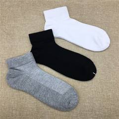 Summer and Autumn Pure Cotton Line Short Sleeve Men's Socks Breathable Lattice Thin Mesh Mouth Socks Wholesale Cotton Socks
