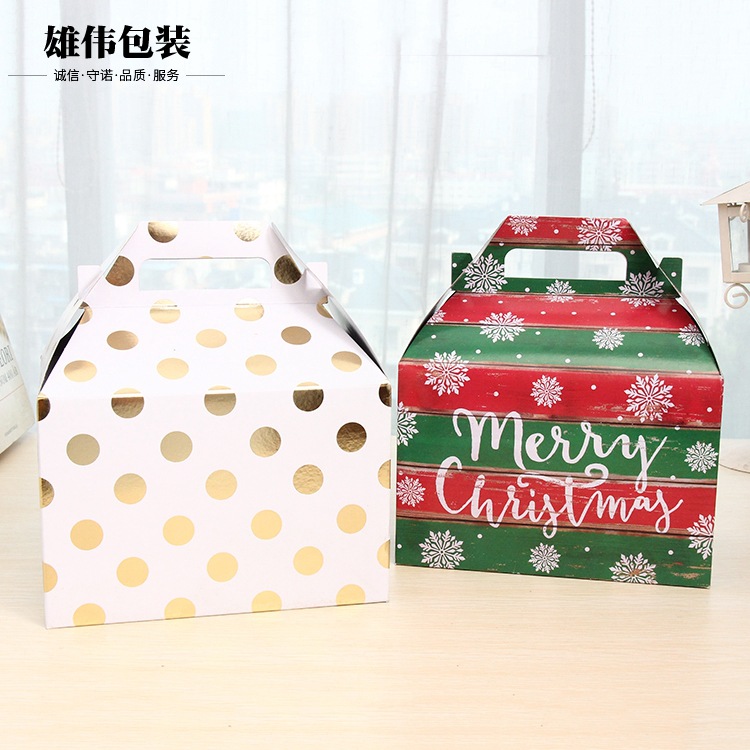 供应圣诞包装盒 蛋糕包装盒 雪花酥小食品包装盒 手提款纸盒