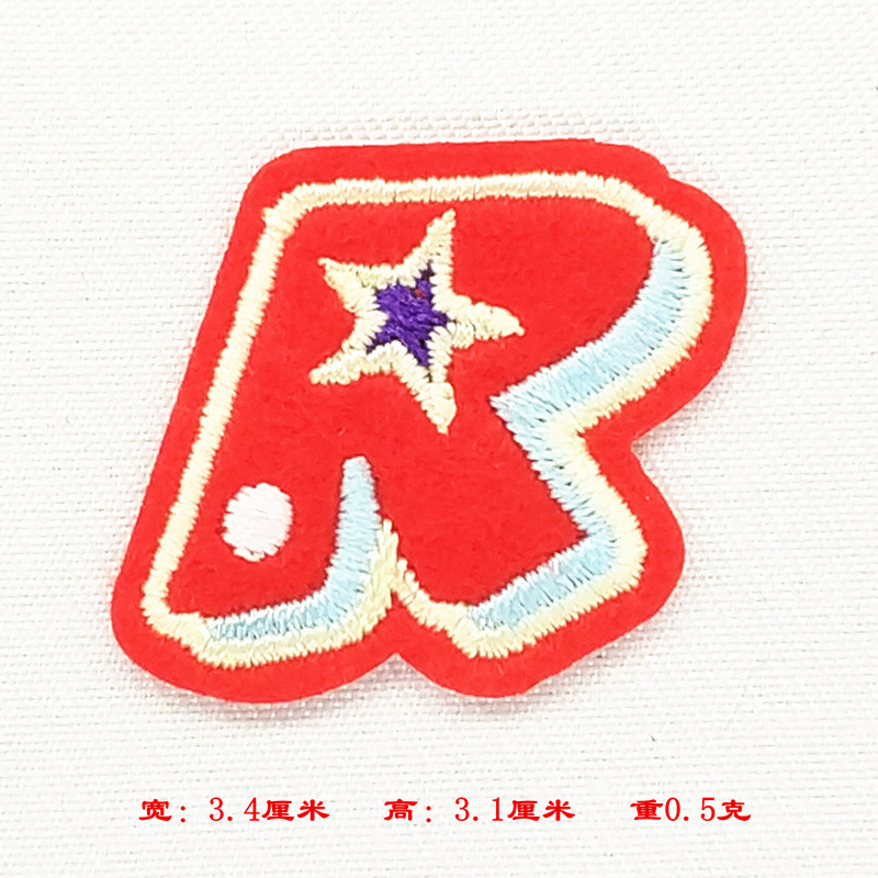 Nuevo color 26 letras pegatinas de tela pegatinas de bordado jeans rasgados parche decorativo pegatinas A- Z Inglés pegatinas