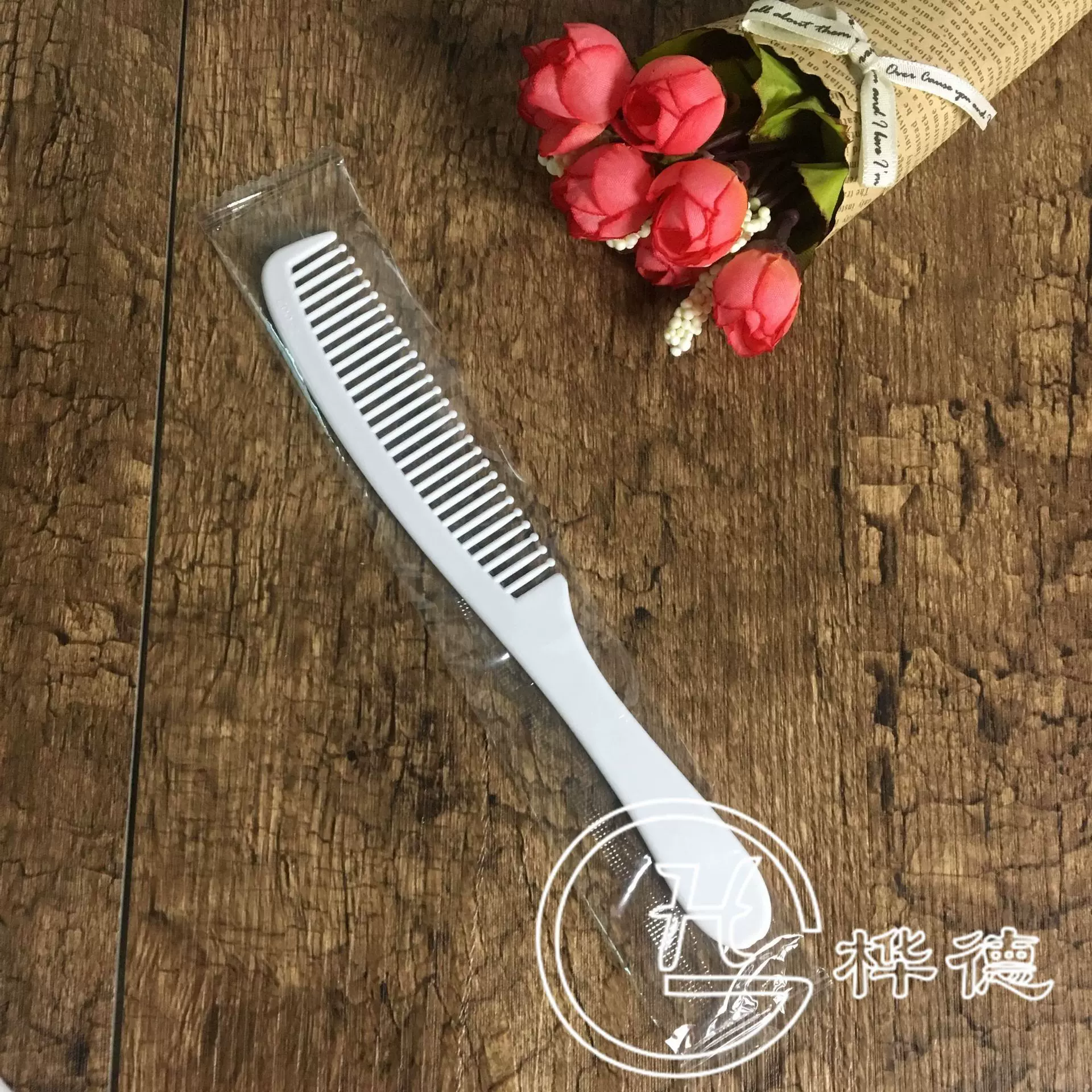 酒店宾馆一次性梳子圆珠梳白色长梳客房洗漱用品厂家直供批发