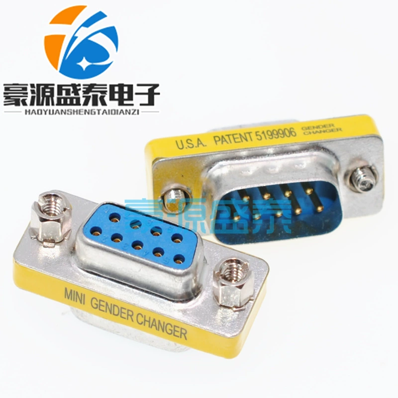 Адаптер DB9 папа-мама 9-контактная головка преобразования данных последовательного порта RS232 папа-мама 9-контактная удлинительная головка COM