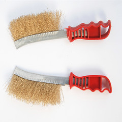 Copper-plated rust removal brush, knife-shaped steel wire brush, knife-shaped seam cleaning brush, iron brush, knife brush, wire brush, plastic tool brush
