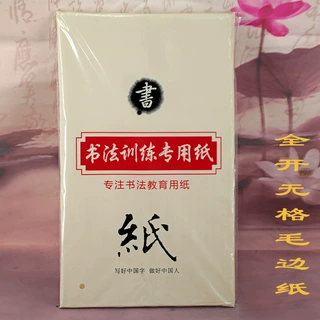 批发书法练习全开无格毛边纸书画纸成人学生毛笔纸书法创作毛边纸