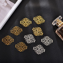 古风簪子发簪DIY配件 古青铜/白k/金/银色祥云 云纹镂空金属花片