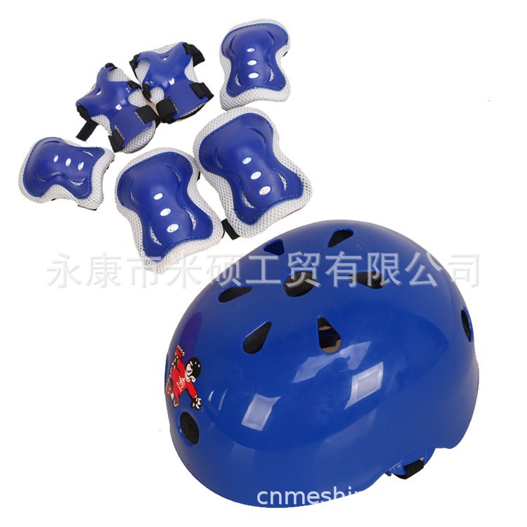 Cascos para niños seleccionados transfronterizos, equipo de protección de patinaje sobre ruedas, casco de seguridad, scooter, casco de ciclismo, conjunto de rodilleras