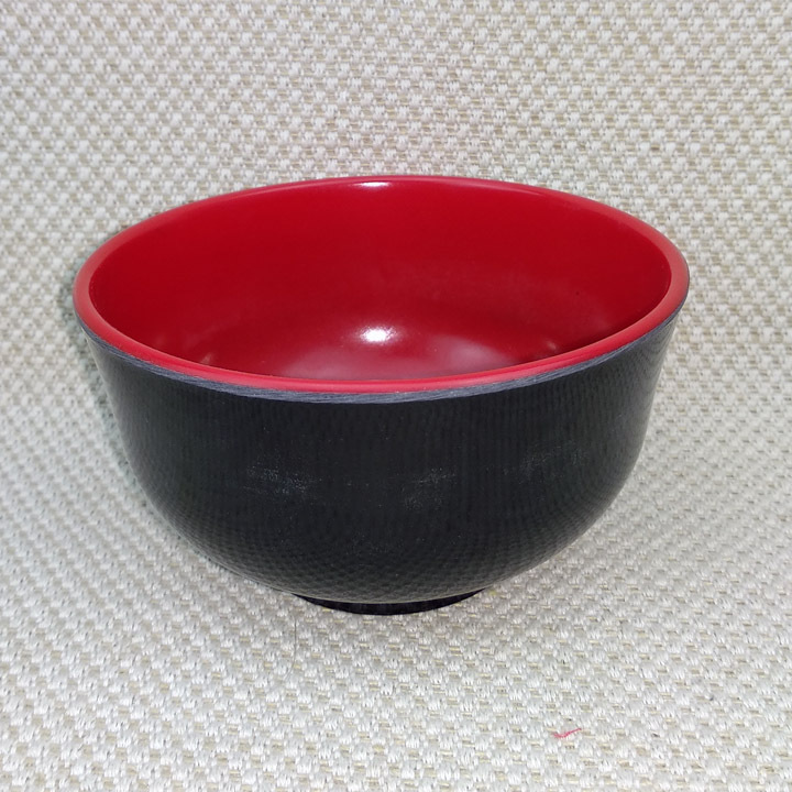 D2143 5045 tazón de color doble rojo y negro tazón de color doble tazón de melamina tazón de fuente de ensalada Yiwu 2 yuanes tienda binaria