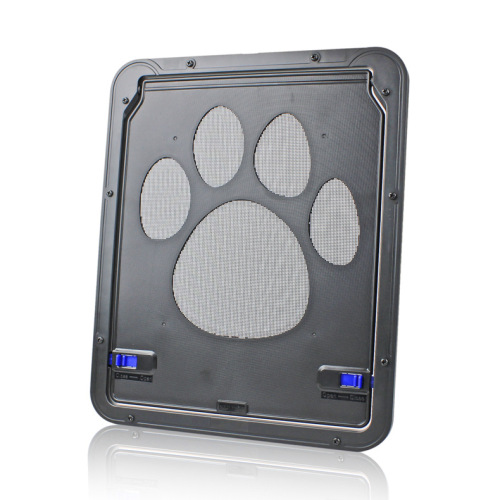 Pet Products New Dog Paw Print Door Anti-Bite Small Dog Cat Screen Door Cat and Dog Door Manufacturer Wholesale Direct Sales