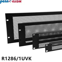 Penn Elcom 1U рассеивание тепла полая металлическая панель объединительная плата черный сетевой серверный шкаф аксессуары