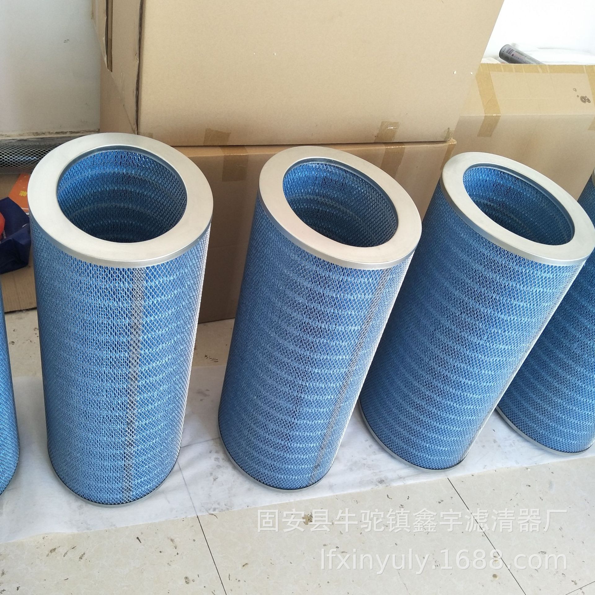 现货供应P190818蓝色阻燃除尘滤筒 燃气轮机滤芯