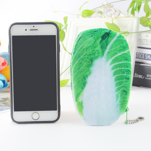Creative 3D vegetable plush coin key coin bag miscellaneous card bag student graduation gift wholesale