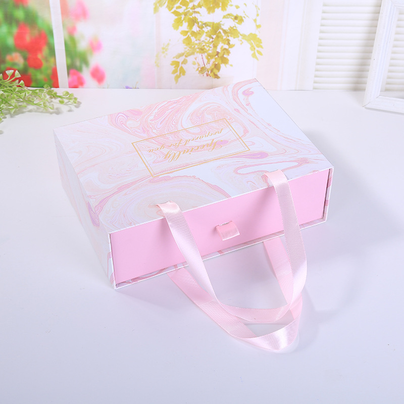 Caja de regalo de mármol caja de cajón Rosa caja de regalo taza caja de regalo de mano bufanda cumpleaños grande