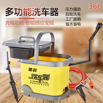 Portable Car Wash Machine 220V High-Pressure Cleaning Household Pump 12V Smart Water Gun Tool Dropshipping (Portable car washer)
