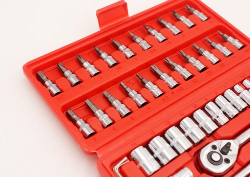 46-piece set combination tool set car tool box socket combination wrench repair tool emergency tool