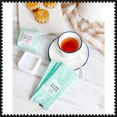 简约英文平口侧立机封磨砂平口袋糖果饼干袋月饼机封袋50个密封