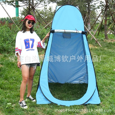 Clothes, Mobile Toilet, Camping Beach Avtomobil dam çadırları - lake-blue-three-window-bath-model-single-person