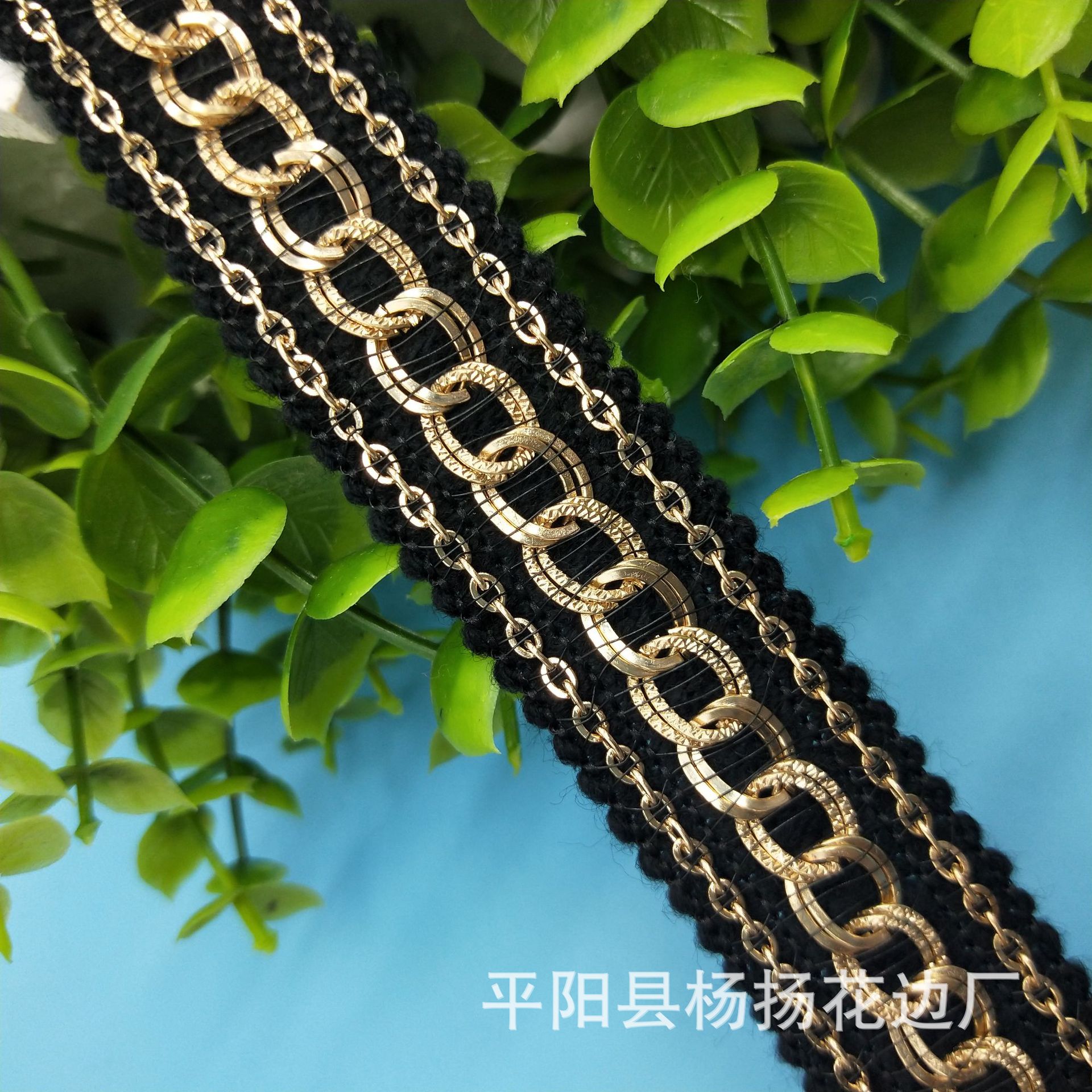 厂家直供现货批发环保圈圈金银链条花边饰品装饰配件服装辅料配饰