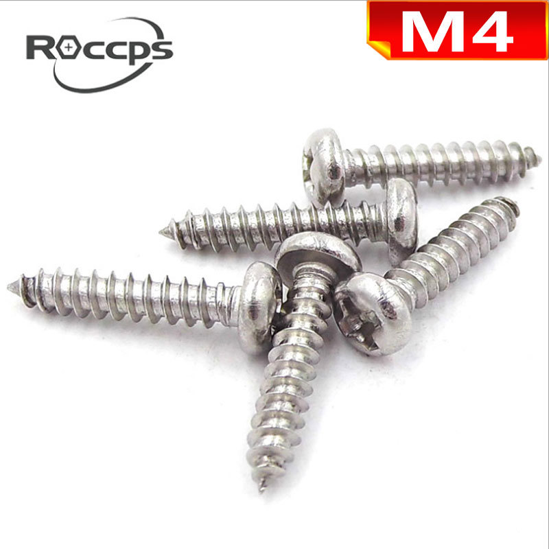 厂家直销 201不锈钢圆头自攻螺丝 自攻螺钉 螺栓 M4