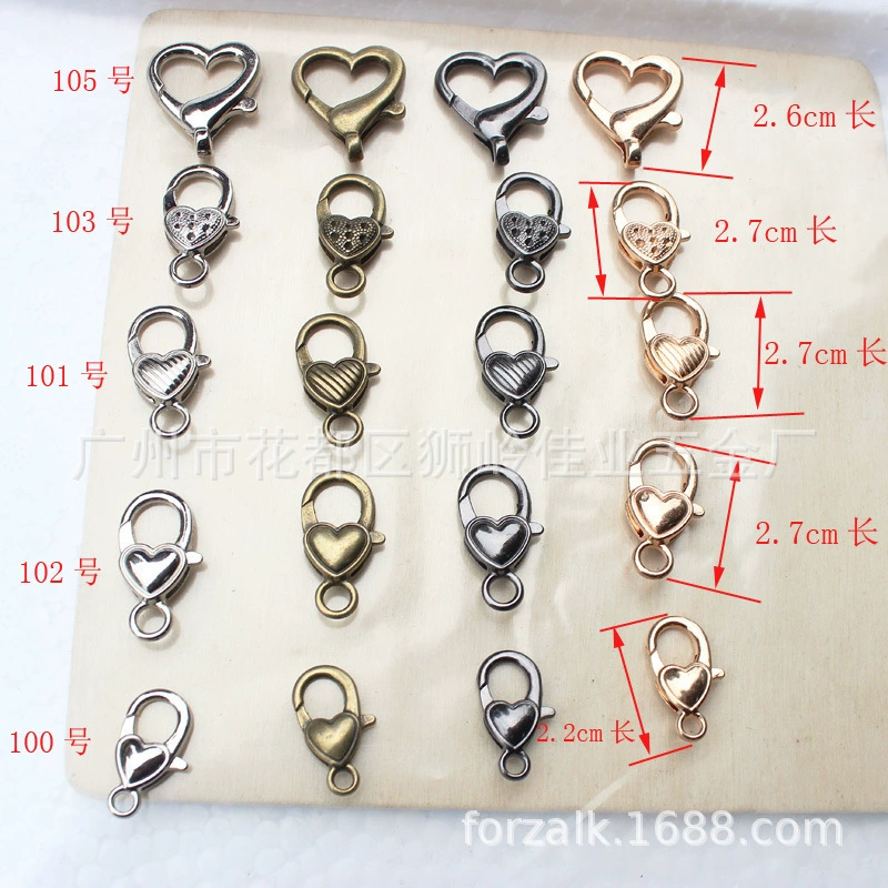 Pendant heart-shaped heart shaped, metal bag accessory