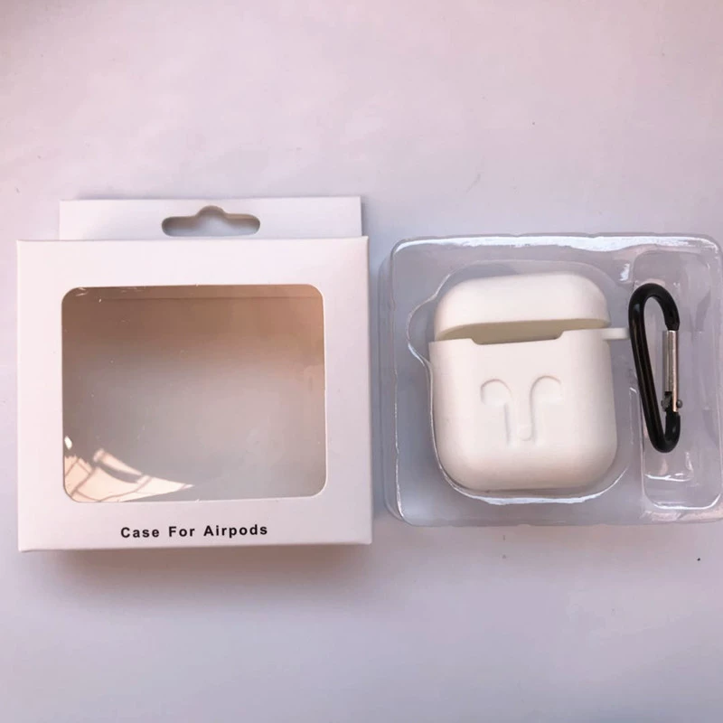 Силиконовый защитный чехол для AirPods, совместим с беспроводными наушниками, 13 цветов, карабин/крючок/верёвка