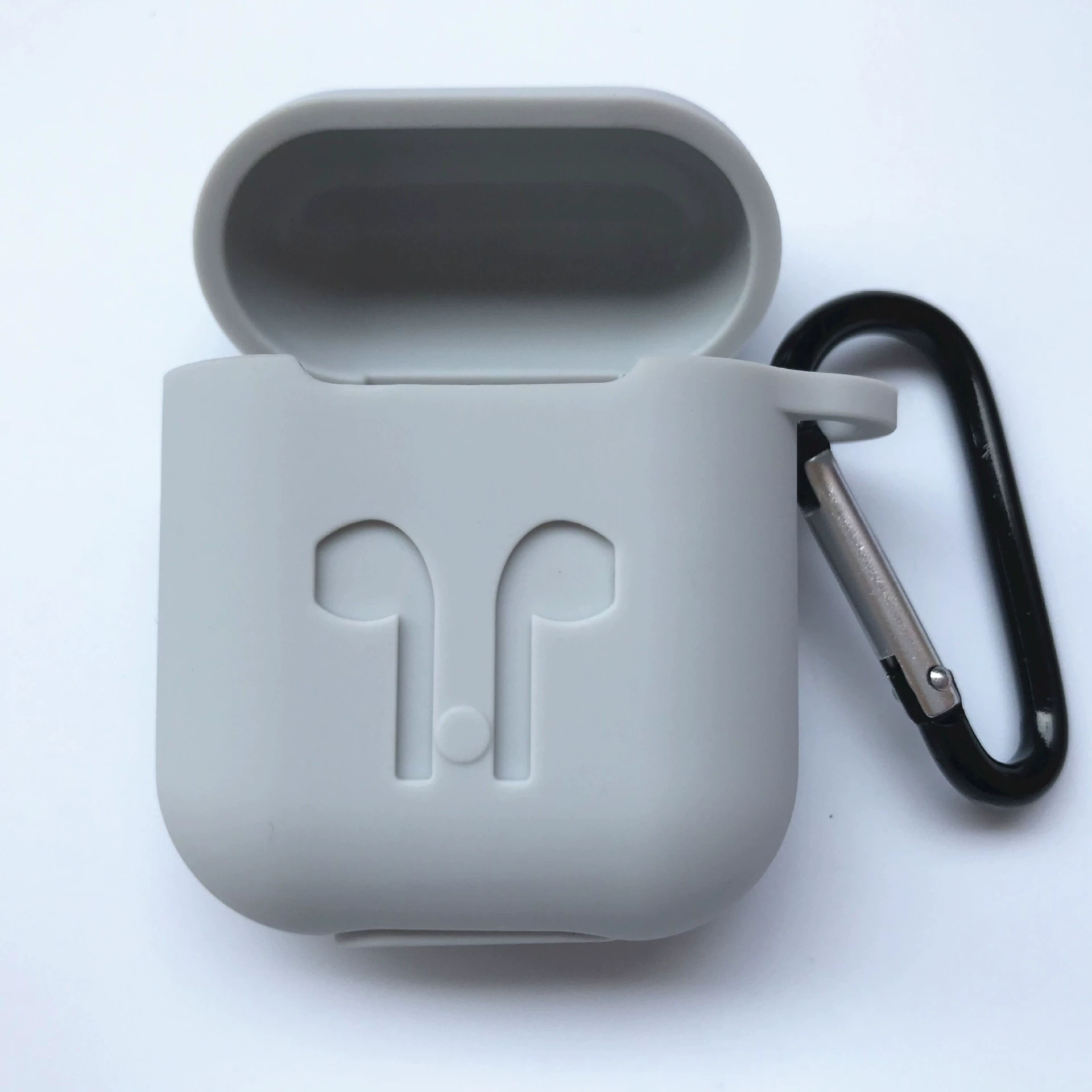 Силиконовый защитный чехол для AirPods, совместим с беспроводными наушниками, 13 цветов, карабин/крючок/верёвка