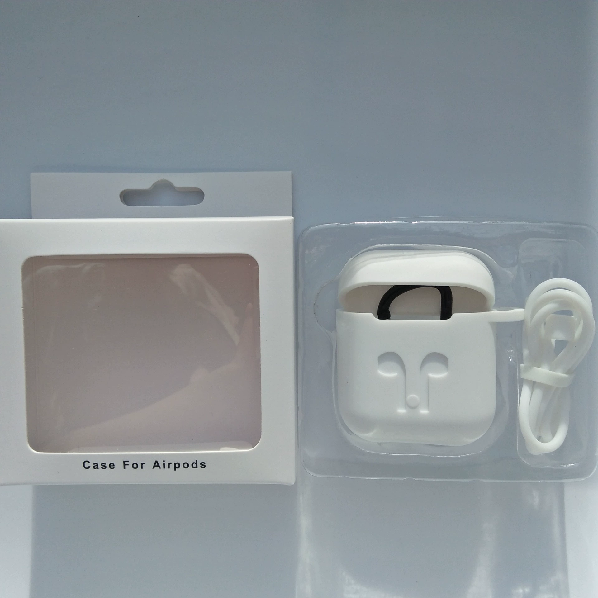 Силиконовый защитный чехол для AirPods, совместим с беспроводными наушниками, 13 цветов, карабин/крючок/верёвка