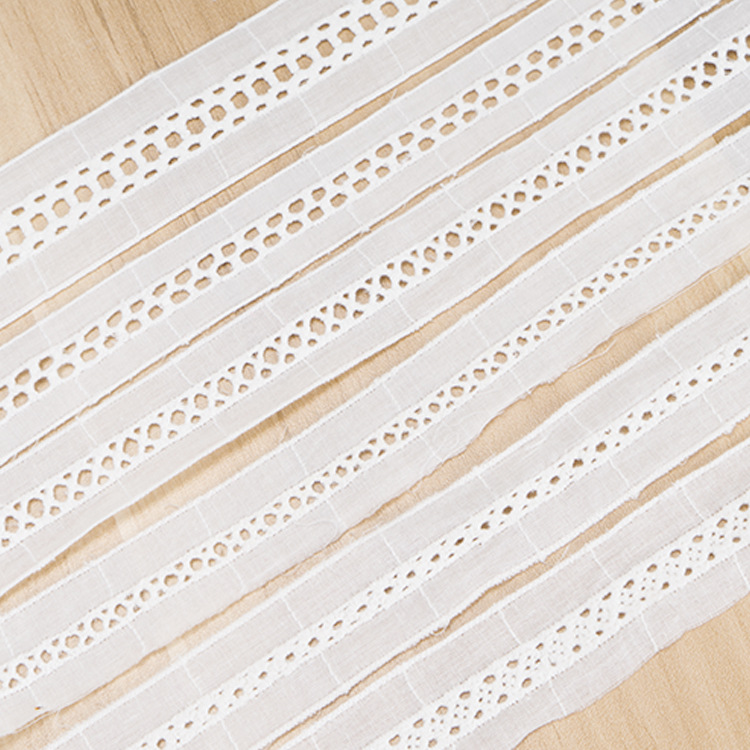 tc棉线刺绣条码花边 服装辅料 女装服饰刺绣花边面料diy现货