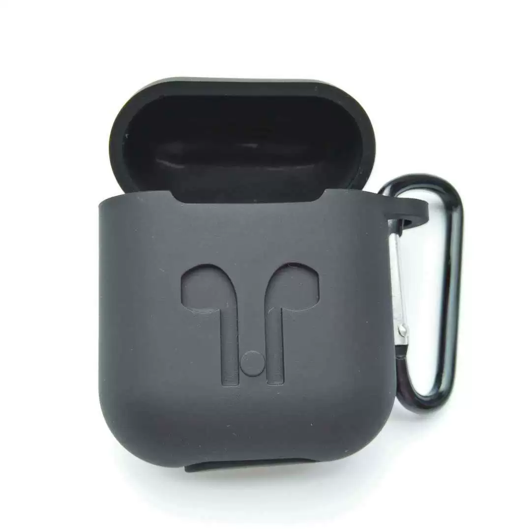 Силиконовый защитный чехол для AirPods, совместим с беспроводными наушниками, 13 цветов, карабин/крючок/верёвка