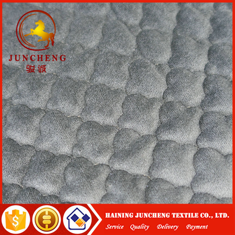 荷兰绒绗缝靠垫面料 加绒绗缝沙发布料 压棉抱枕面料厂家