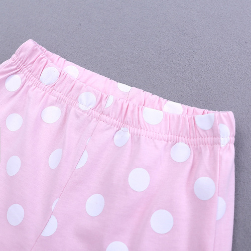 INS summer children's short-sleeved suit boys' home clothes girls' pajamas children's outing clothes Korean version