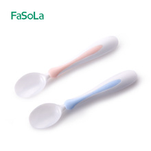 日本FaSoLa家用陶瓷勺子创意可爱宝宝儿童婴儿吃饭防烫喂养勺子