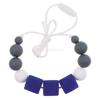 Silica gel necklace, children's round beads, jewelry, teether, cartoon beaded bracelet, wholesale